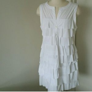 White ruffled dress